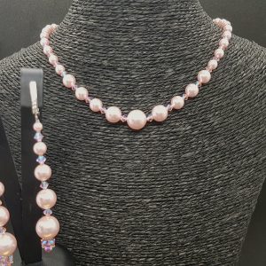 Élégance Rose – Set Collier & Boucles d’oreilles