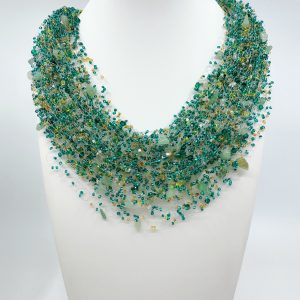 Brume d’Aventurine – Collier pierres naturelles & Swarovski®