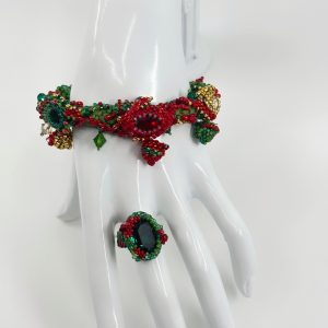 Set Couleur d’Été – bracelet et bague Swarovski® faits main