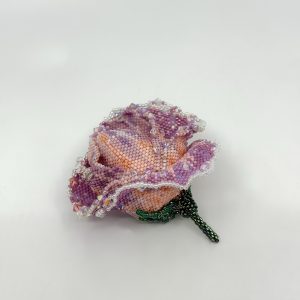 Broche Rose – broche rose perles Miyuki et cristaux Swarovski®