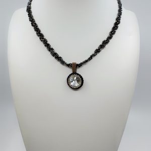 Collier Éclipse – Rivoli Swarovski® & perles Miyuki