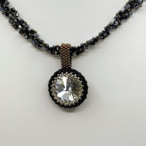 Collier Éclipse – Rivoli Swarovski® & perles Miyuki
