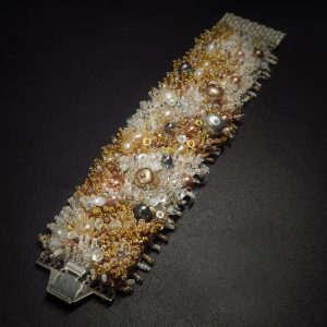 Sable Dorés bracelet+ Boucles d’oreilles