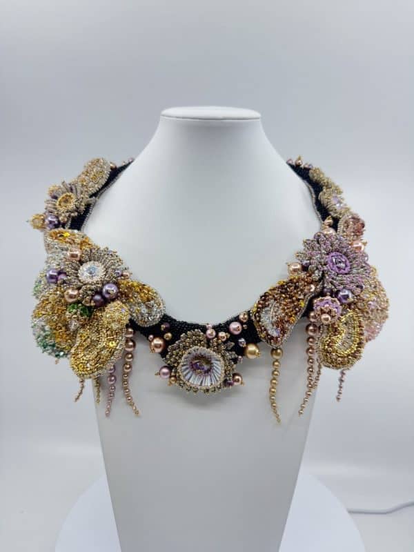 Collier Élisabeth en perles japonaises Miyuki et Swarovski