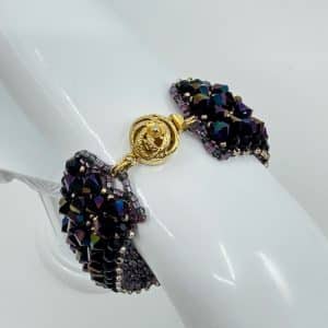 Bracelet “Éclipse Noire” en Cristaux Swarovski® et Perles Miyuki